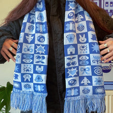 Load image into Gallery viewer, BLUE CHECKERED SCARF
