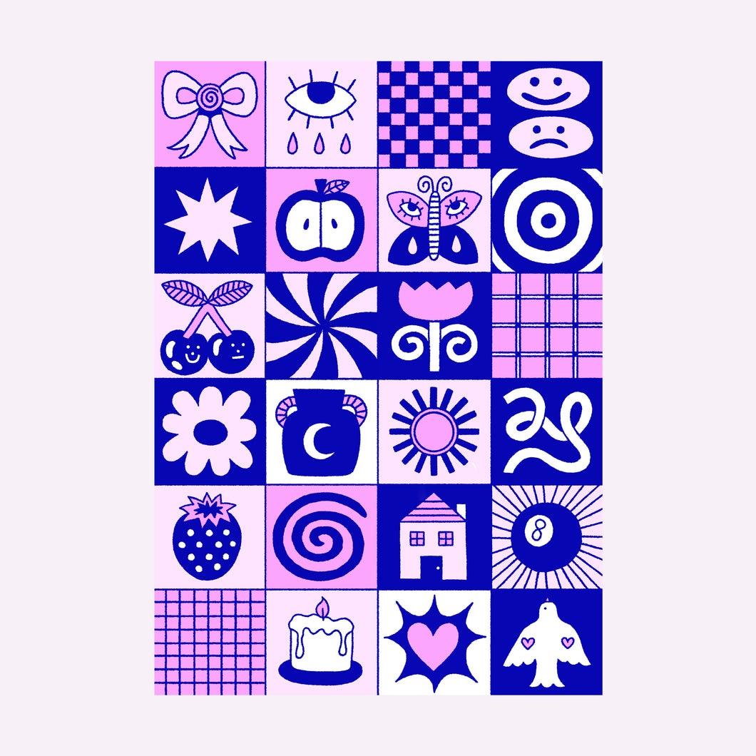 DOODLE CHECK PRINT (A5)