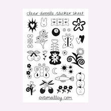 Load image into Gallery viewer, CLEAR DOODLE STICKER SHEET
