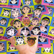 Load image into Gallery viewer, GIRLS STICKER SHEET (A5)
