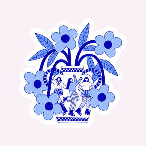 BLUE POT STICKER
