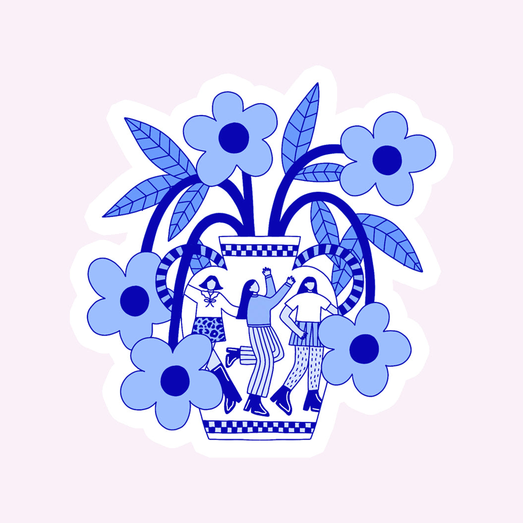 BLUE POT STICKER