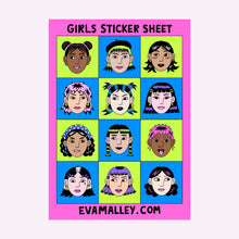 Load image into Gallery viewer, GIRLS STICKER SHEET (A5)
