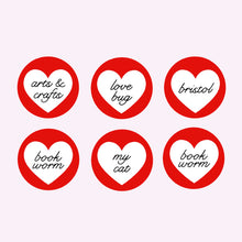 Load image into Gallery viewer, HEART BADGES
