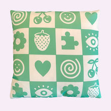 Load image into Gallery viewer, GREEN CHECKERED CUSHION COVER
